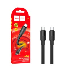 Cabo Hoco X84 Hyper Tipo-C para Tipo-C PD 60W 3A 1M Preto